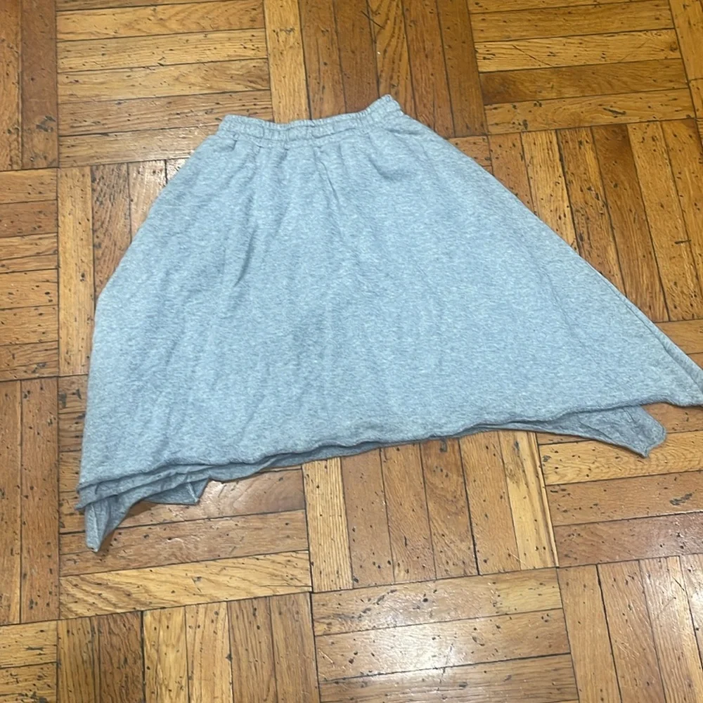Girls gray skirt. winter sweatshirt fabric - Picture 2 of 3